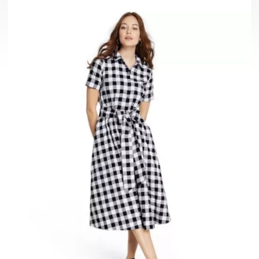 Lisa Marie Fernandez For Target Button Front Shirt Dress Gingham